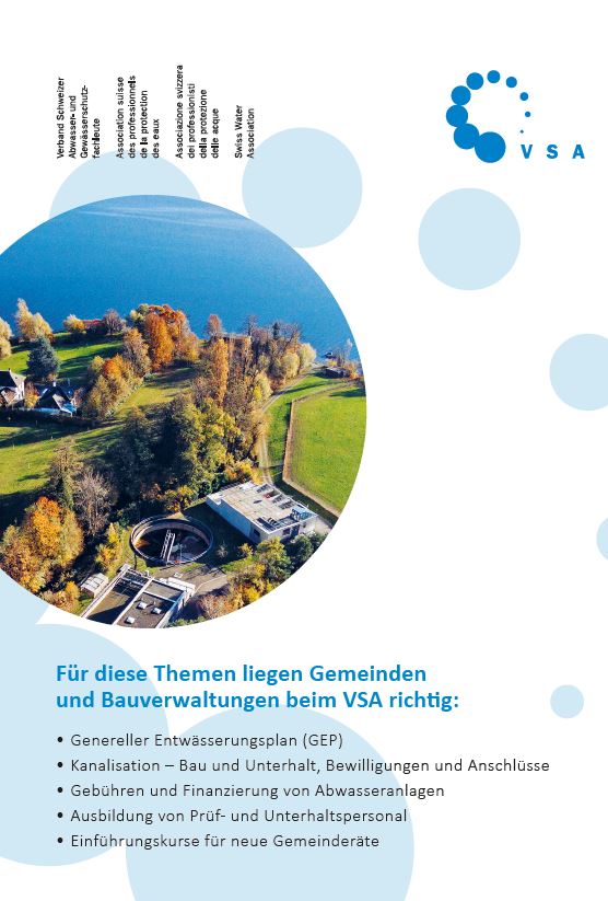 Das Cover einer Broschüre mit dem Fokus Themen der Gemeinden und Bauverwaltung.